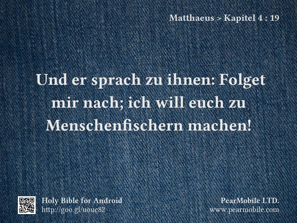 Matthaeus, Kapitel 4:19